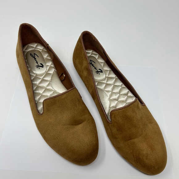 Seven7 Brown Suede Flat Loafers Size 9 Fall ~ Business Casual! - Picture 1 of 4
